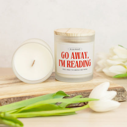 Book Lover Candle - Go Away I'm Reading