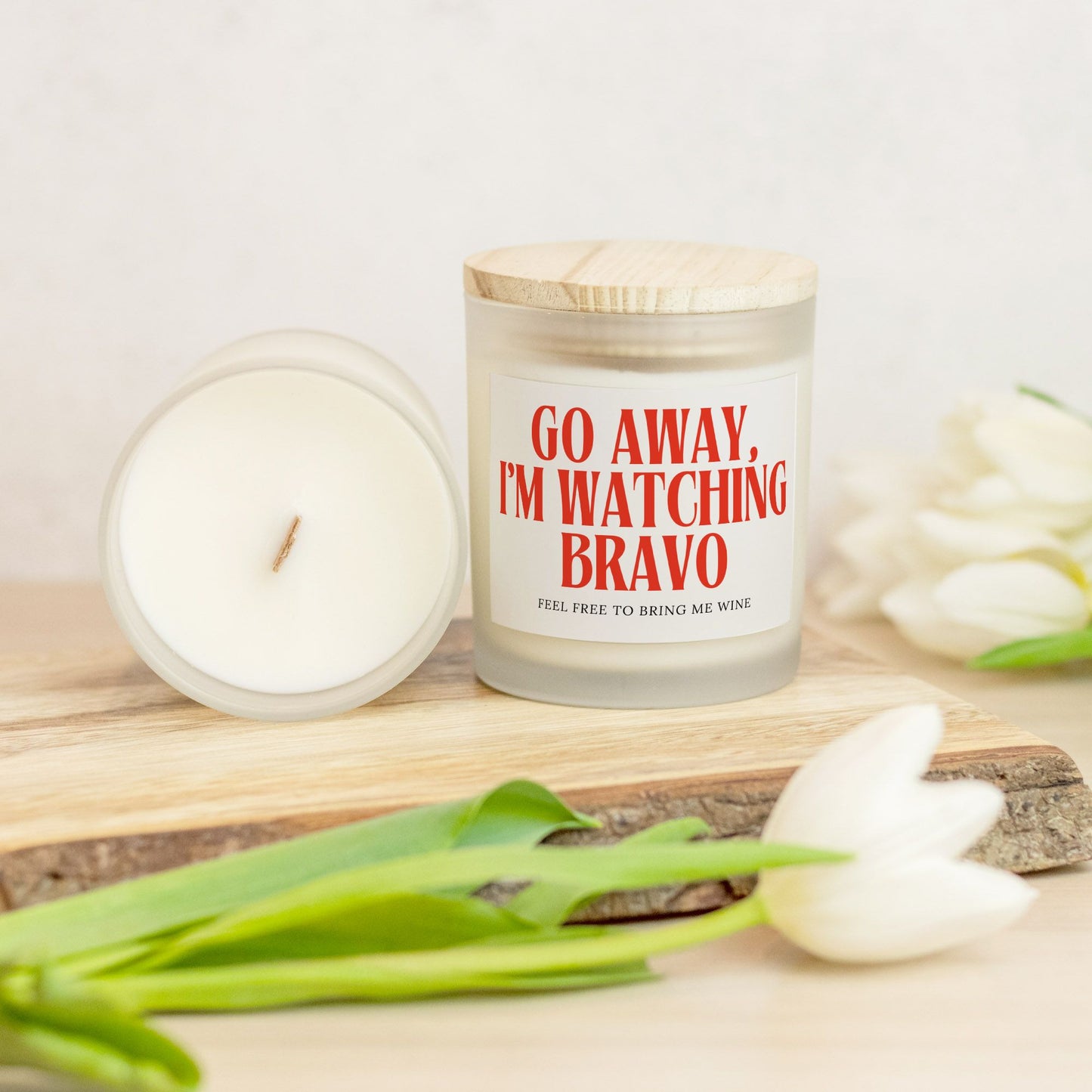 Bravo Lover Candle - Go Away, I'm Watching Bravo